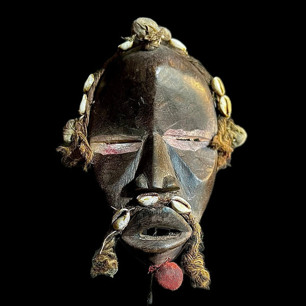 African mask antique Wall Hanging vintage masks tribal one piece Strong Cubist Dan Bird Man Wood Face Mask Early 20th Century Libera -9631