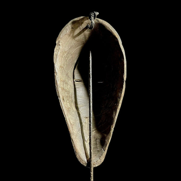 African Fang Nigil Mask Tribal Vintage Wood Carved Hanging Famous Mask-9448