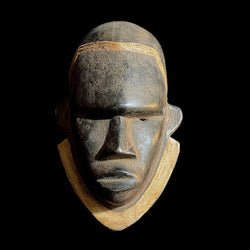African Mask Antiques Tribal Art Face Vintage Wood Carved Vintage Guro -9439