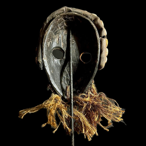 African mask antique Wall Hanging vintage masks tribal one piece Strong Cubist Dan Bird Man Wood Face Mask Early 20th Century Libera -9642