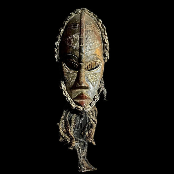 African mask antique Wall Hanging vintage masks tribal one piece Strong Cubist Dan Bird Man Wood Face Mask Early 20th Century Libera -9640