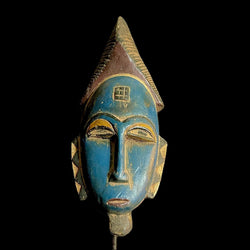 African Tribal Face Mask Wood Hand Carved Wall Hanging tribal Guro mask-9497