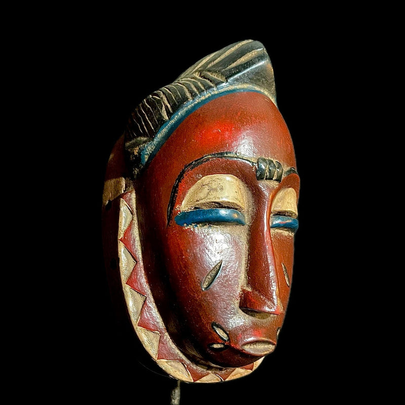 African Tribal Face Mask Wood Hand Carved Wall Hanging tribal Guro mask-9492