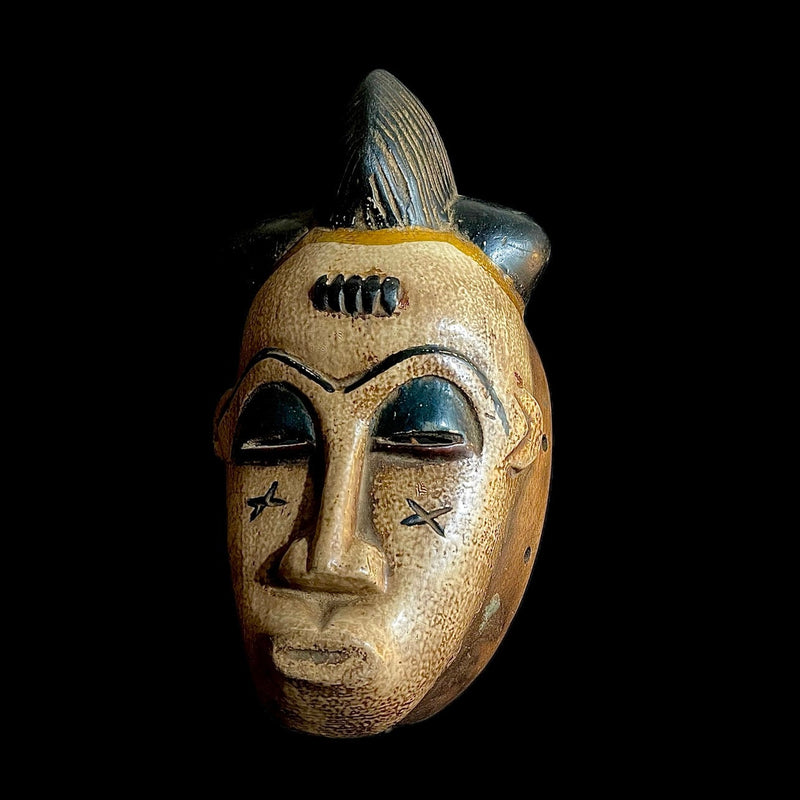 African Mask Hand Carved Guro Tribe Gu Female Face Mask Home Wall Hanging-9487
