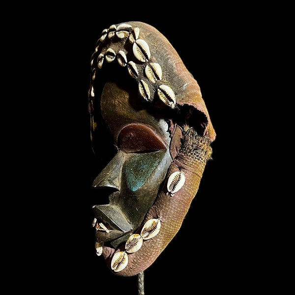Dan Kran African mask hand carved wooden wall decor tribe Vintage mask-9654