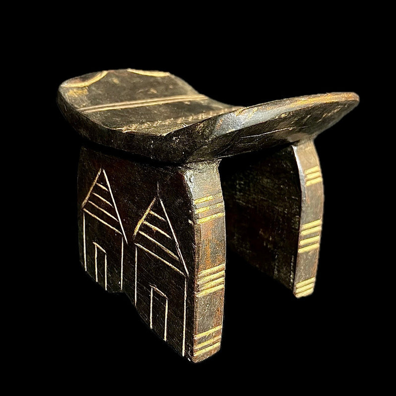 African Senufo Stool sculpture Tribal Art Wooden Carved statue tribal wood -9664
