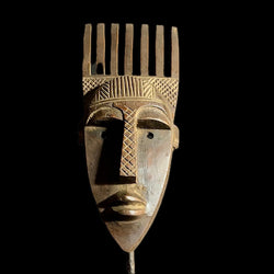 African Wood GURO Tribal Mask Hand Carved Bamana Kore African Mask-9501