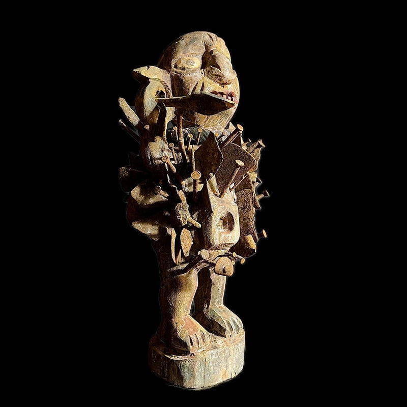 wooden figures African Yoruba African Statue Nigeria-9504