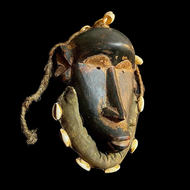 Vintage Hand Carved Wooden Tribal African Face Guro Mask -9670