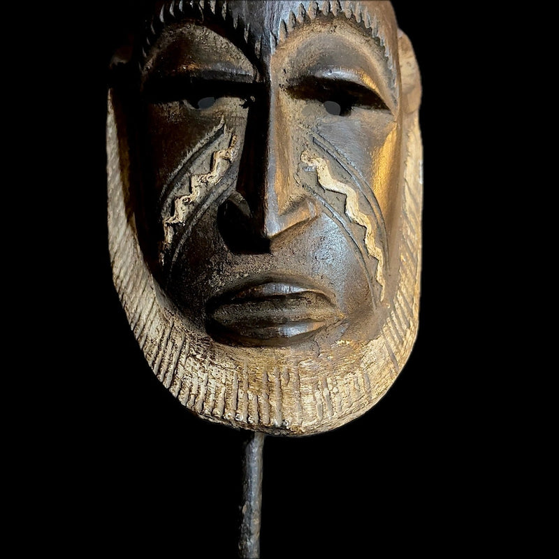 African Mask Tribal Mask For Wood Masks Hanging Art Igbo antique Wall Hanging -9521