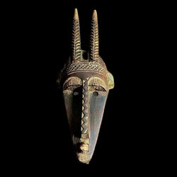 african mask one piece without stand Dan Mask African Tribal Art -9563