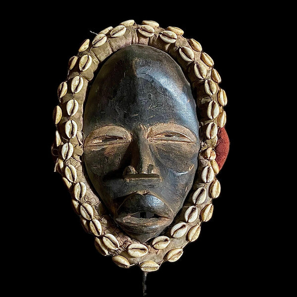 African mask Cubist Dan Bird Man Wood Face Mask Early 20th Century Libera -9560