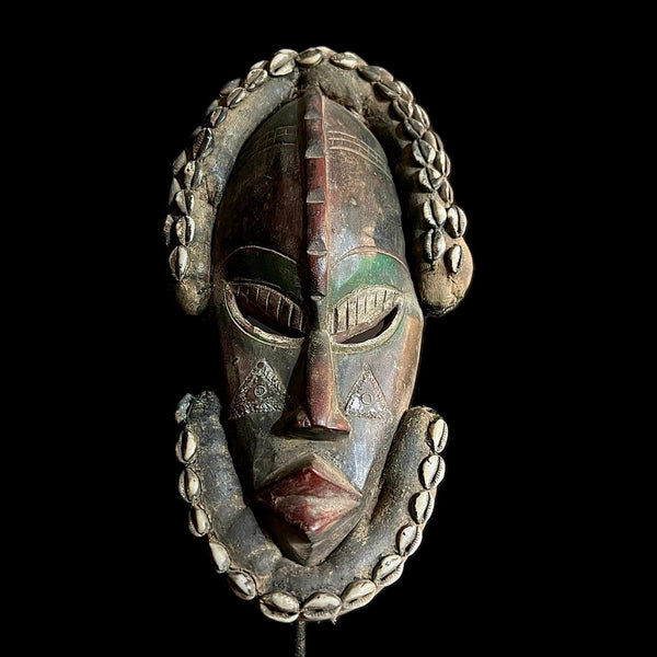 African Mask Wood Carving Tribal Mask Vintage Dan Kran Mask wood-9595