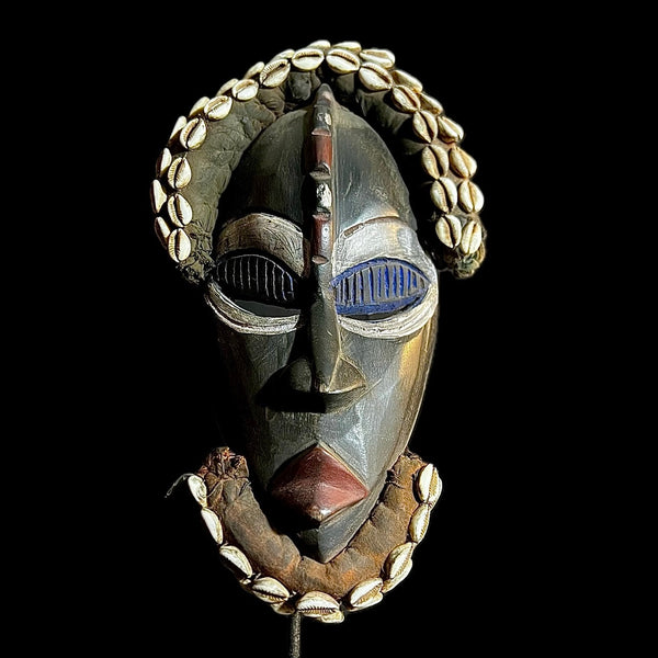African mask antique Wall Hanging vintage masks tribal one piece Strong Cubist Dan Bird Man Wood Face Mask Early 20th Century Libera -9625