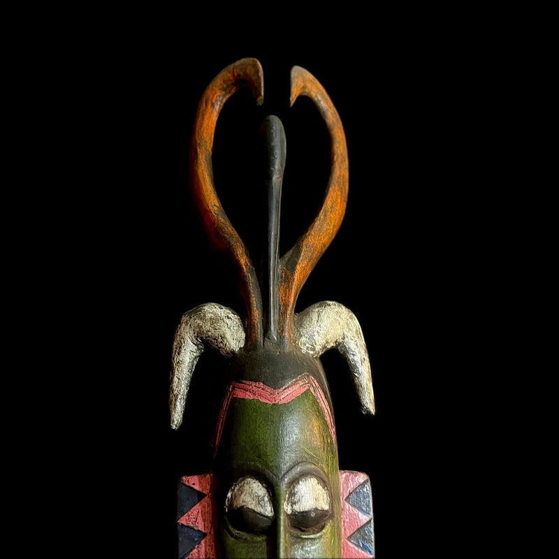 African Mask Wood Carved Vintage Guro-9790