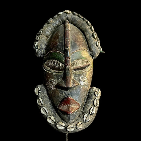 African mask antique Dan Bird Man Wood Face Mask Early 20th Century Libera -9648