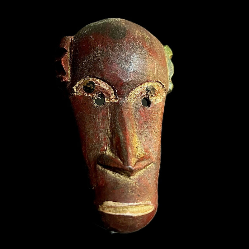 Monkey Mask Vintage African Carved Wood Baule Monkey Mask -9653