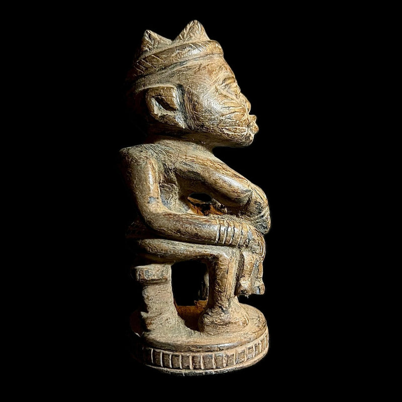 wooden figures primitive decor Nkisi N’Kondi hand carved statue vintage statue voodoo-9663
