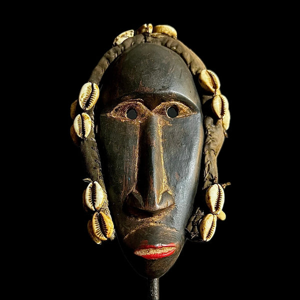 Wooden Mask Tribal Dan Liberia Mask Primitive Art Handmade Collectibles wall mask -9678