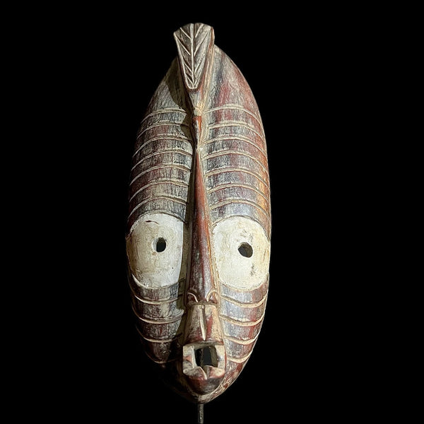 African Face Mask African Hand Carved Wall Hanging Songye Wall Hanging-9682