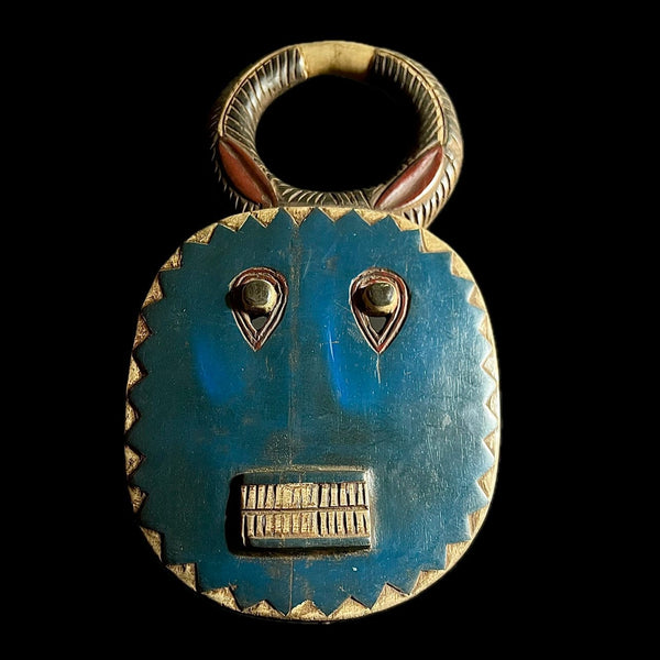 African Face Mask African Tribal Art Wooden Baule Goli face mask-9697