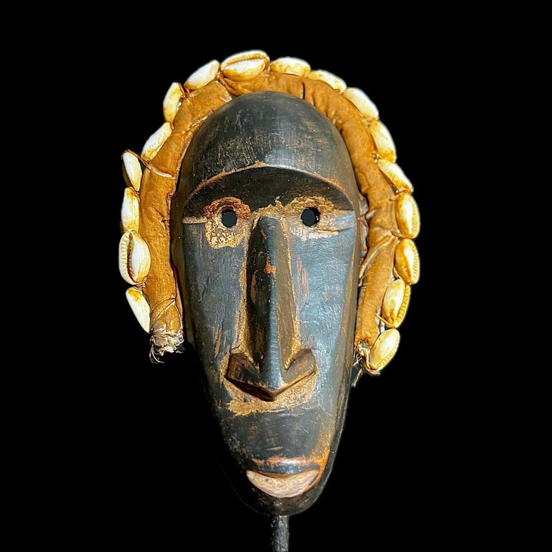 African Mask Tribal Face Mask Wood Hand Carved Wall Hanging Handmade Sese Wood dan mask African Mask Hand Carved Wall Decor-9706