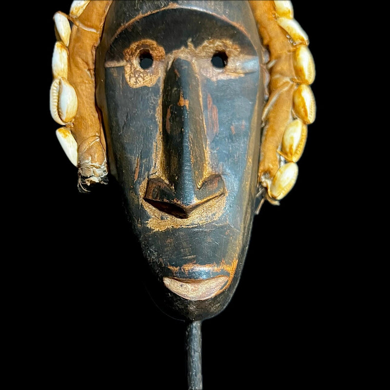 African Mask Tribal Face Mask Wood Hand Carved Wall Hanging Handmade Sese Wood dan mask African Mask Hand Carved Wall Decor-9706