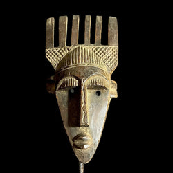 Hand Carved Bambara African Mask -9712