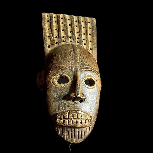 Hand Carved figure Decorative African wall Exclusive Antique Bambara African Mask Tribal Face Mask Wood Hand Carved Wall Hanging-9726