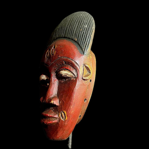 Vintage Hand Carved Wooden Tribal African Art Face Mask African Guro Baule wall mask Traditional masque vintage art tribal Home Décor -9725