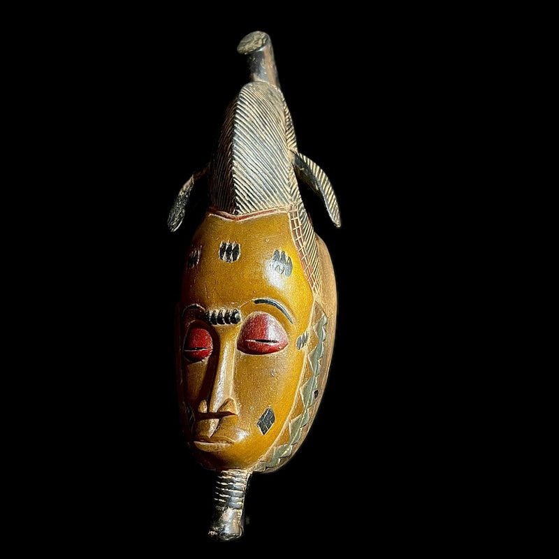 African Mask Wood Carved Vintage Guro-9788