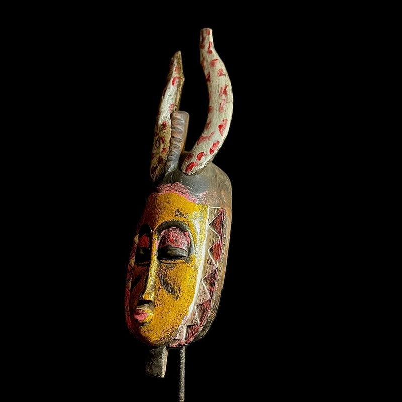 African Mask Carved Vintage Guro-9786