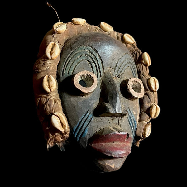 Antiques Wooden DAN wall mask Home Décor-9834